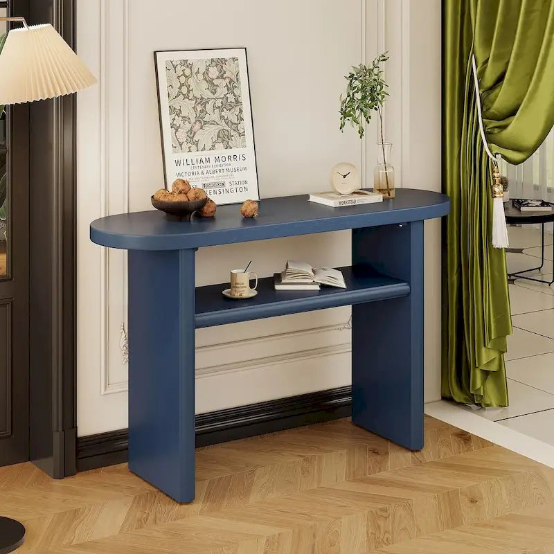 Modern Minimalist Console Table with Storage Shelf