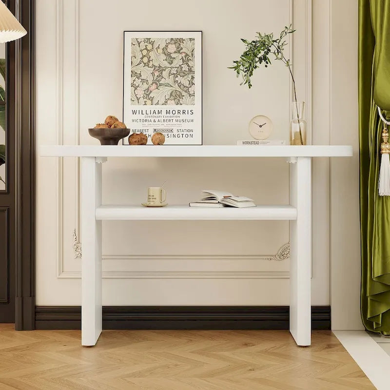 Console moderne minimaliste avec étagère de rangement