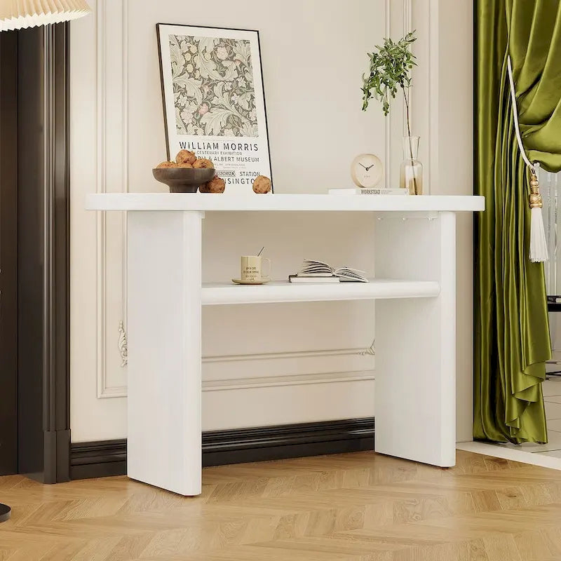 Console moderne minimaliste avec étagère de rangement