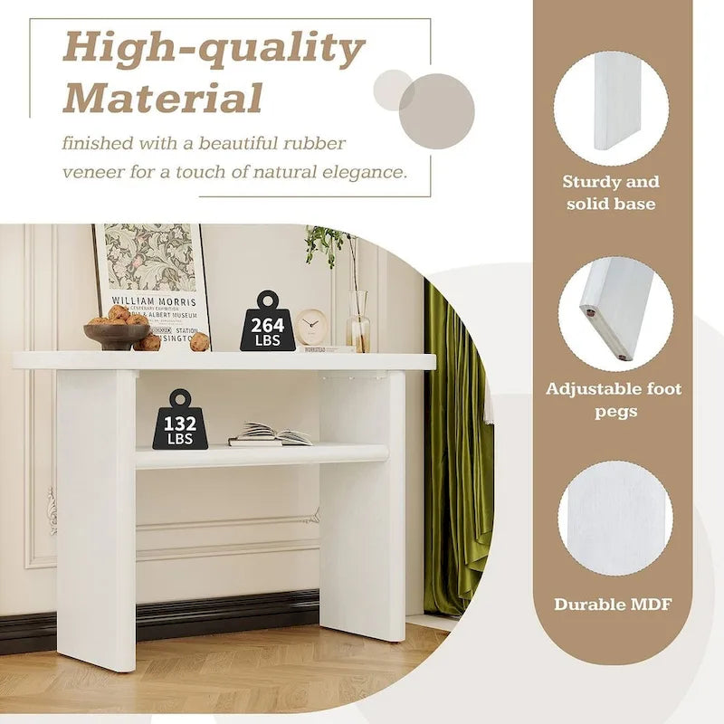 Console moderne minimaliste avec étagère de rangement