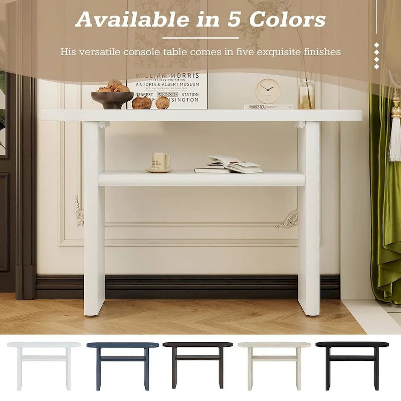 Console moderne minimaliste avec étagère de rangement