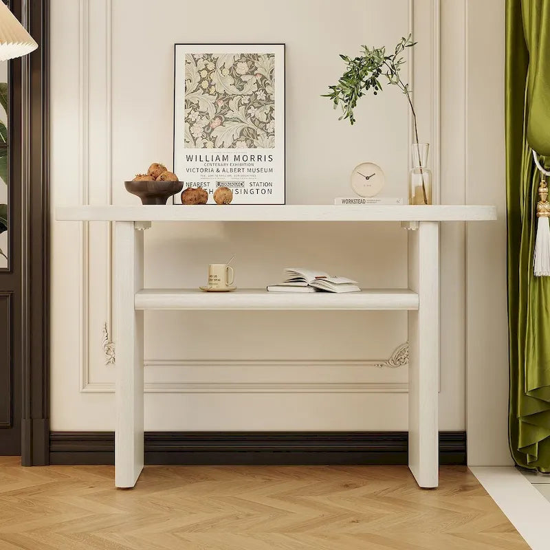 Console moderne minimaliste avec étagère de rangement