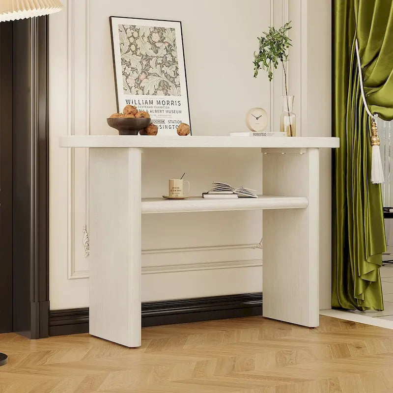 Console moderne minimaliste avec étagère de rangement