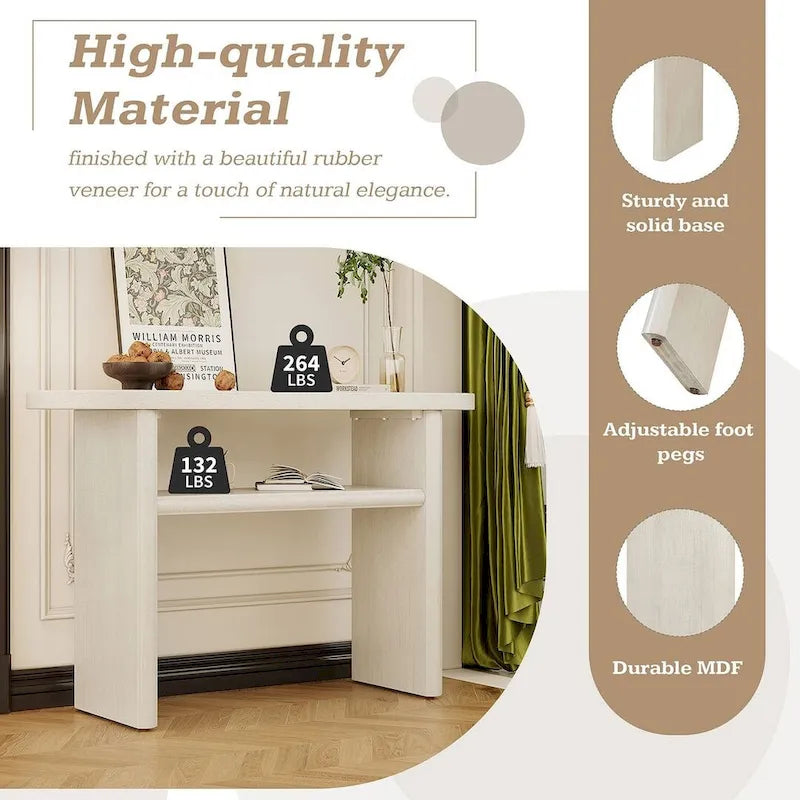 Console moderne minimaliste avec étagère de rangement