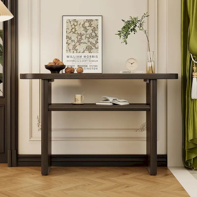 Console moderne minimaliste avec étagère de rangement