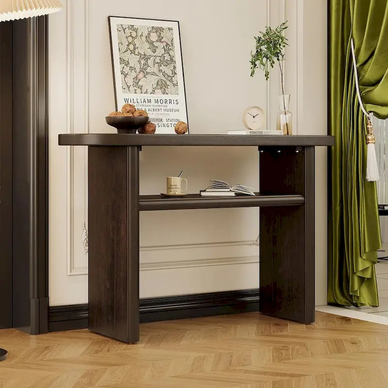 Console moderne minimaliste avec étagère de rangement
