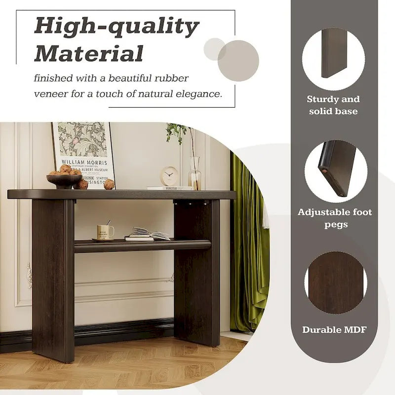 Console moderne minimaliste avec étagère de rangement
