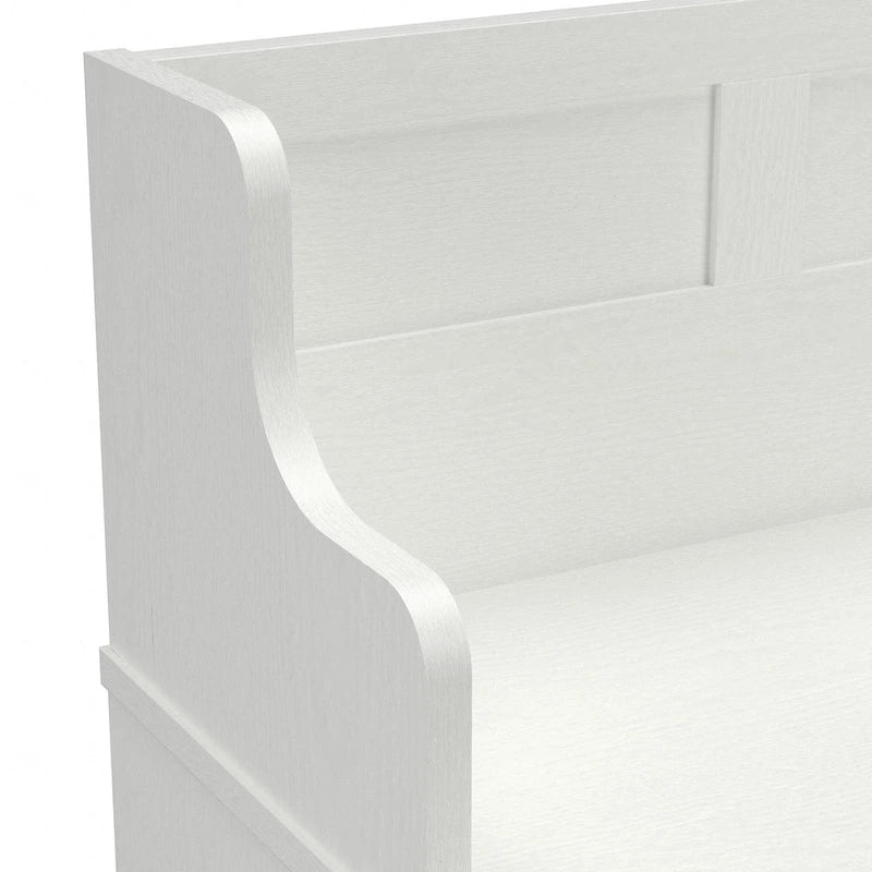 Banc de rangement d'entrée de style transitoire avec portes et dossier