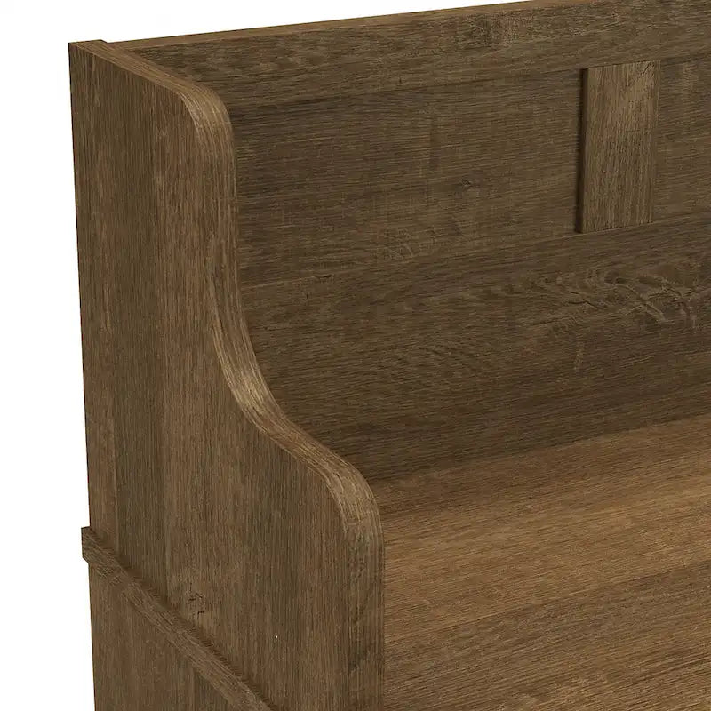 Banc de rangement d'entrée de style transitoire avec portes et dossier