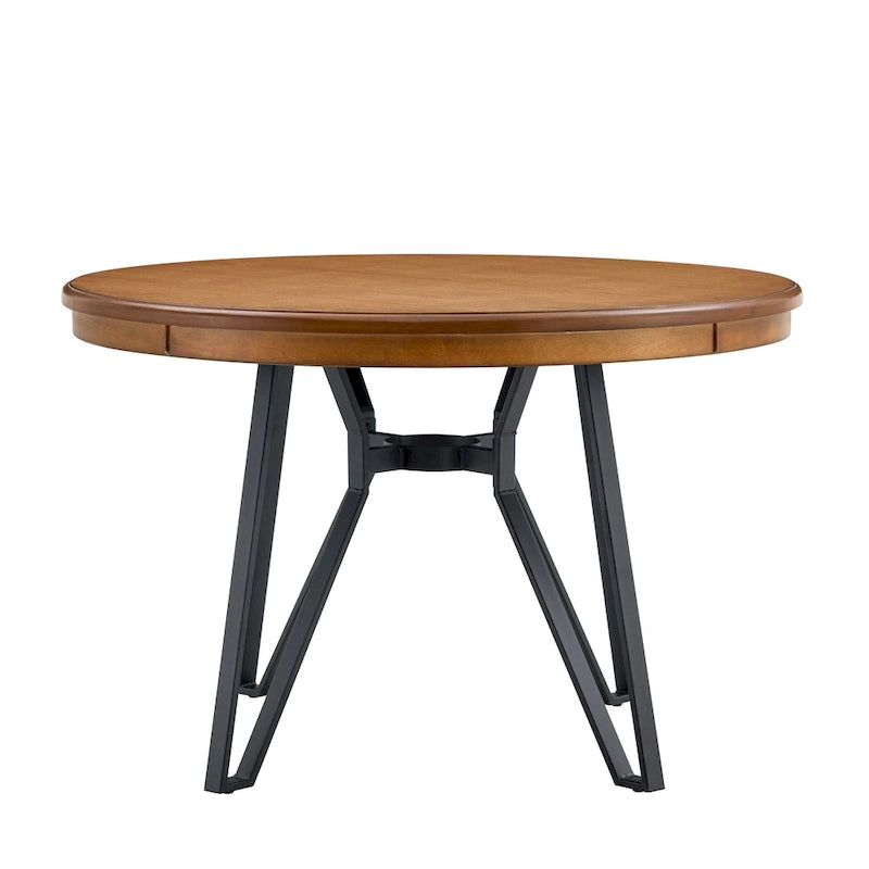 Mid-Century Modern Fabric Upholstered Rubberwood Dining Chair