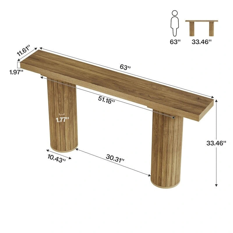 Console de 160 cm de long pour entrée, couloir ou salon