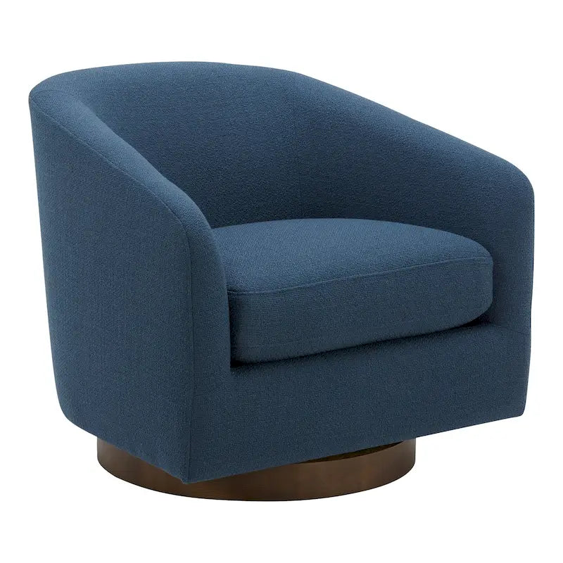 Modern Upholstered Swivel Barrel Chair