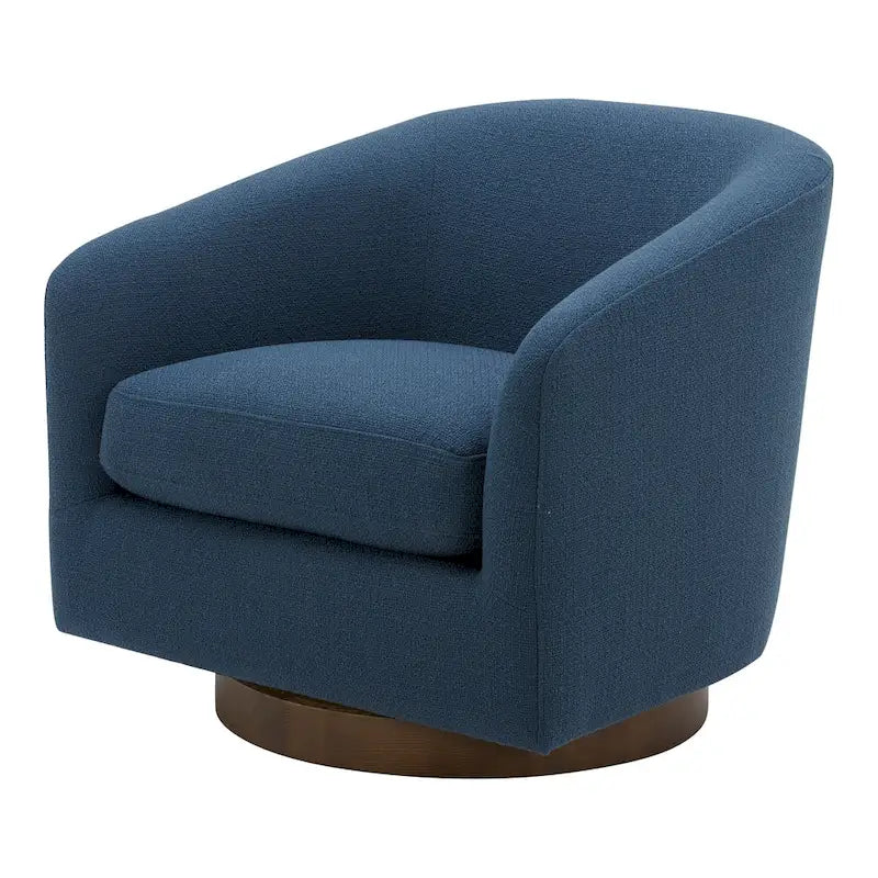 Modern Upholstered Swivel Barrel Chair