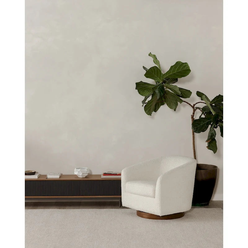 Fauteuil pivotant moderne en tissu