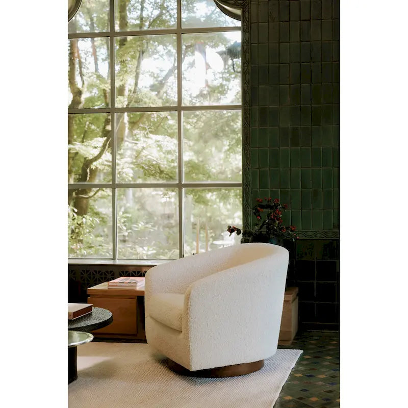 Fauteuil pivotant moderne en tissu