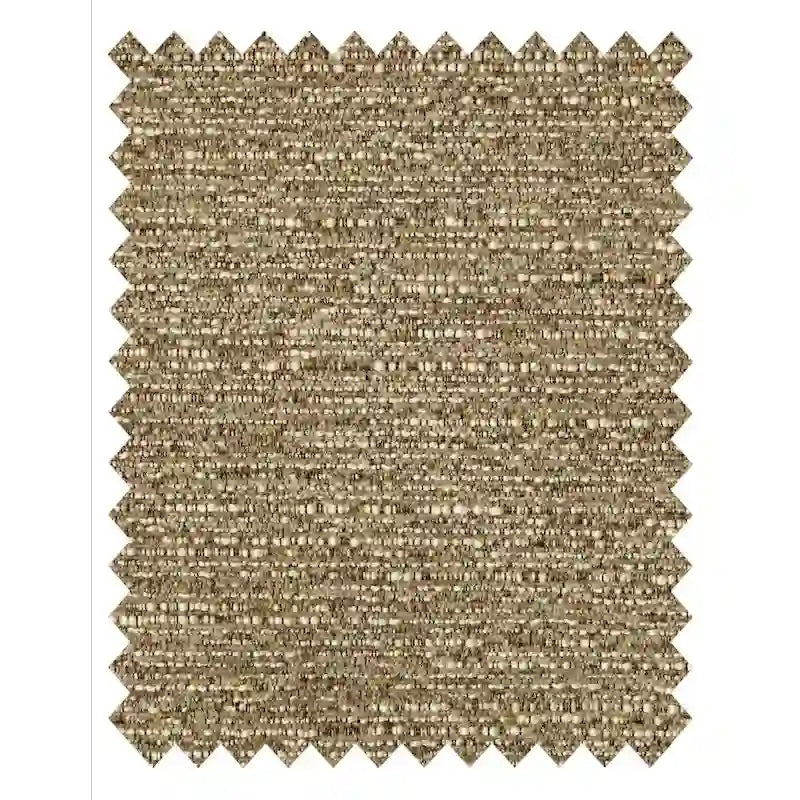 Pouf rembourré rond en tissu texturé avec pieds en bois espresso