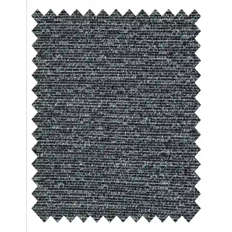 Pouf rembourré rond en tissu texturé avec pieds en bois espresso