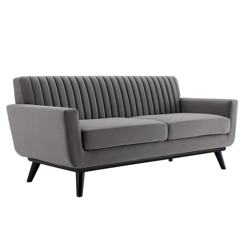 Channel Tufted Performance Velvet Loveseat