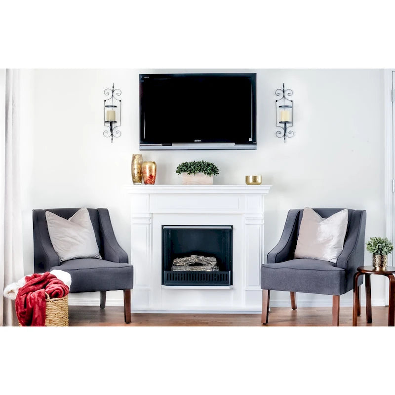 Modern Transitional Velvet Arm Accent Chair with Wood Legs