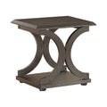 C-Shape Base End Table in Cappuccino
