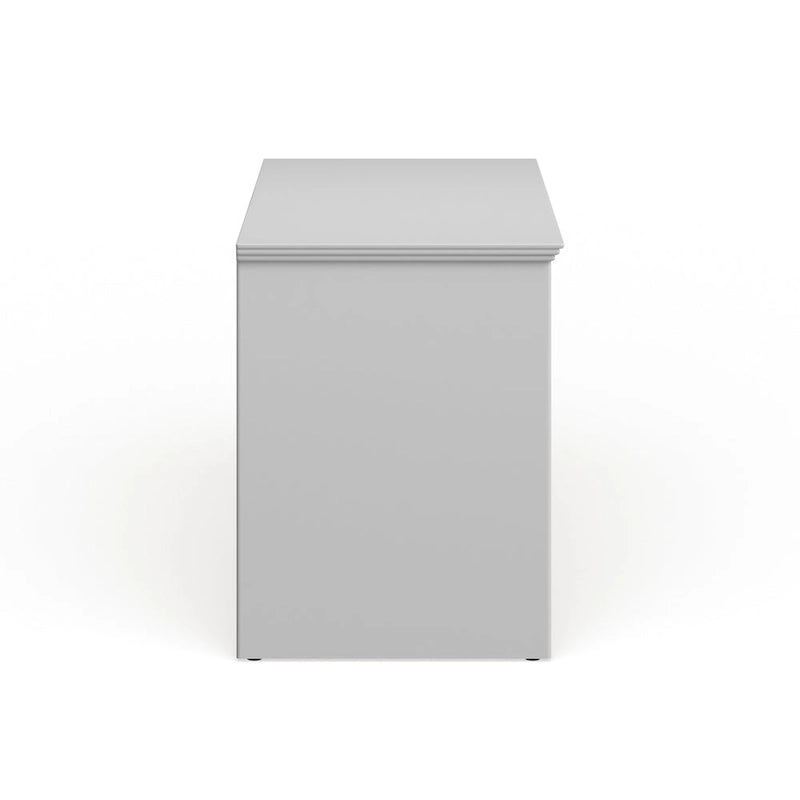 Banc de rangement pour chaussures en bois blanc au style contemporain épuré