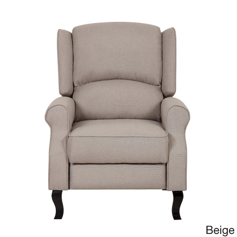 Fauteuil inclinable d'appoint moderne en tissu de lin de style "Wingback"