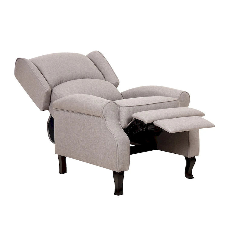 Fauteuil inclinable d'appoint moderne en tissu de lin de style "Wingback"
