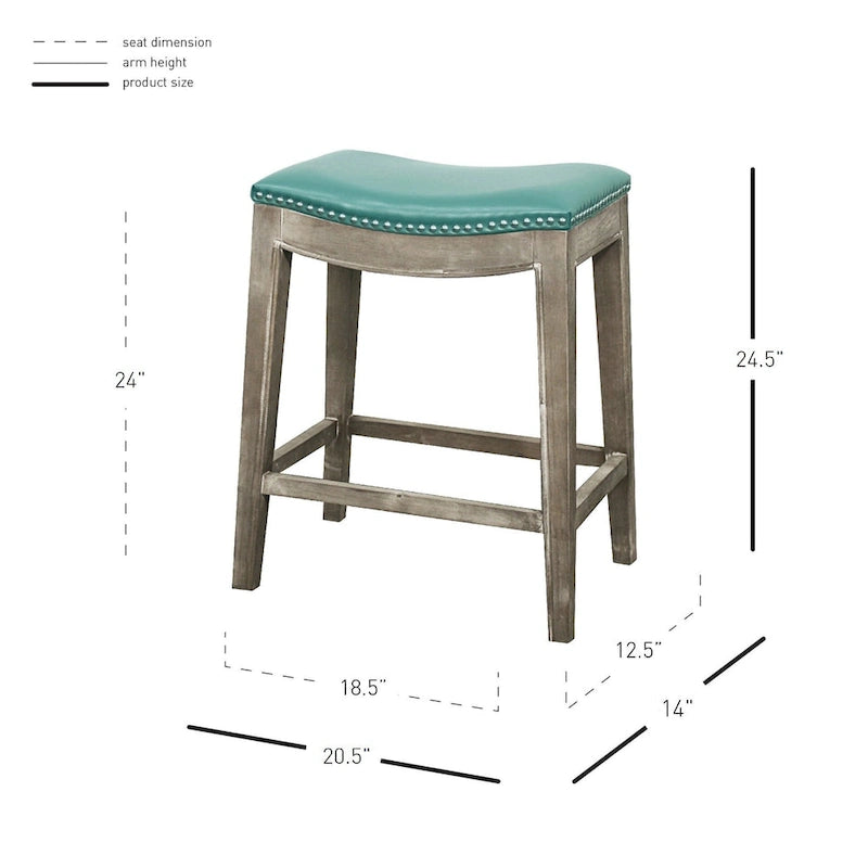 Tabouret de comptoir avec assise en similicuir collé