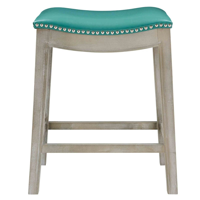 Tabouret de comptoir avec assise en similicuir collé