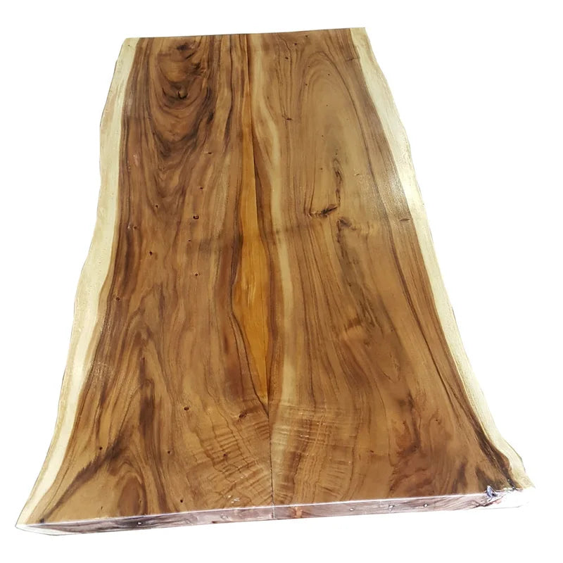 Suar Live Edge Unique Slab Dining Table 71 Inch Natural Hardwood