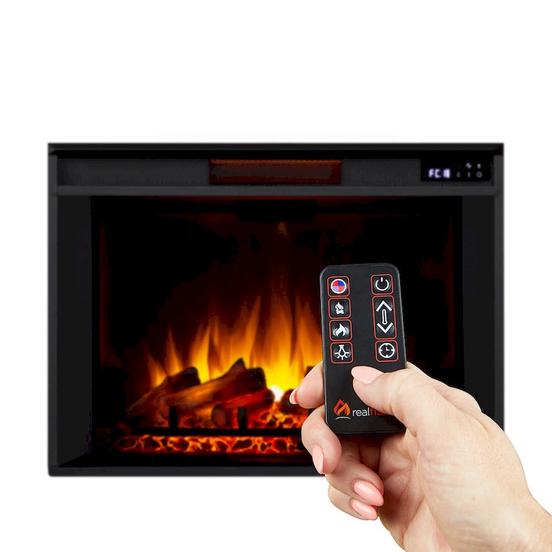 Meuble TV cheminée électrique Grand Media de 93 pouces, blanc
