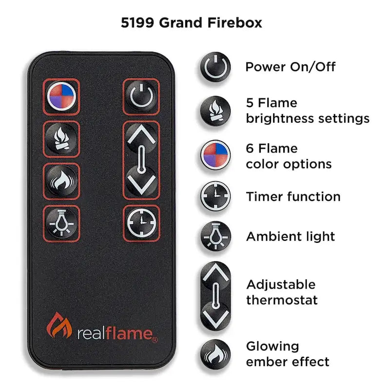 Meuble TV cheminée électrique Grand Media de 93 pouces, blanc