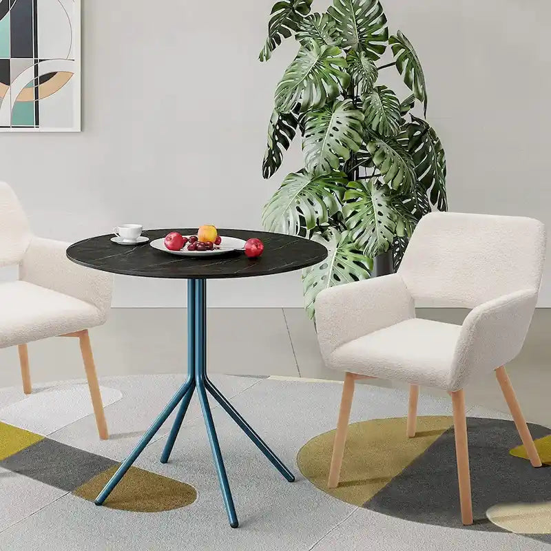 Fauteuil d'appoint moderne en velours avec pieds en bois massif, blanc