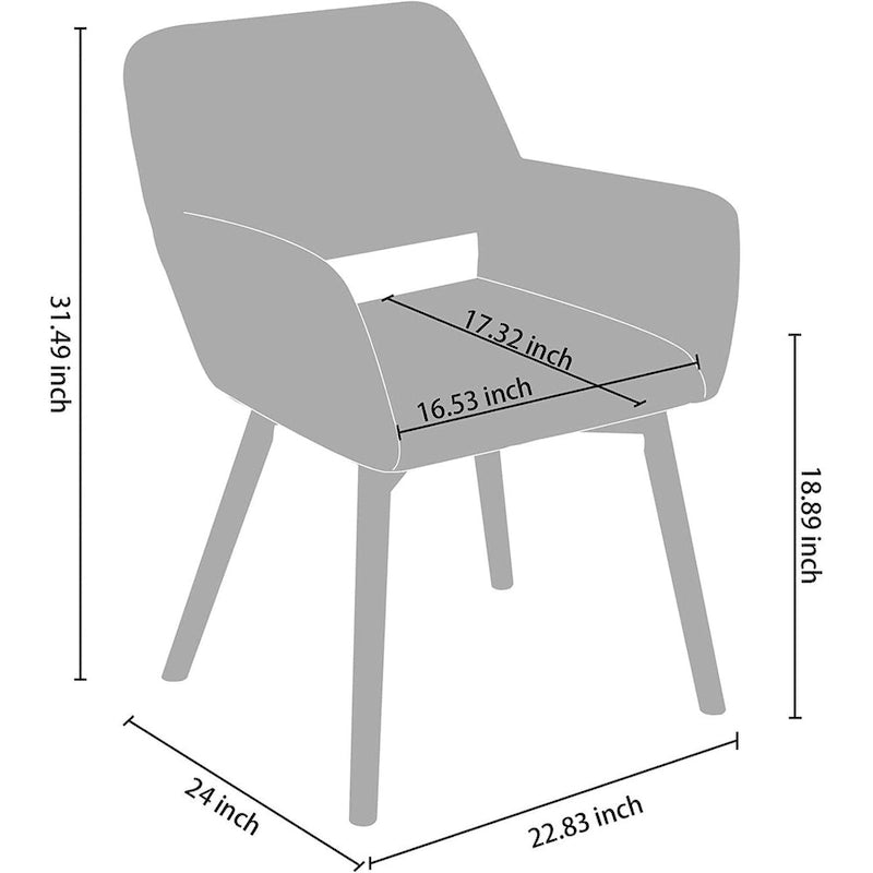 Fauteuil d'appoint moderne en velours avec pieds en bois massif, blanc