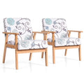 Fauteuil d'appoint rembourré pour bureau à domicile avec cadre en bois