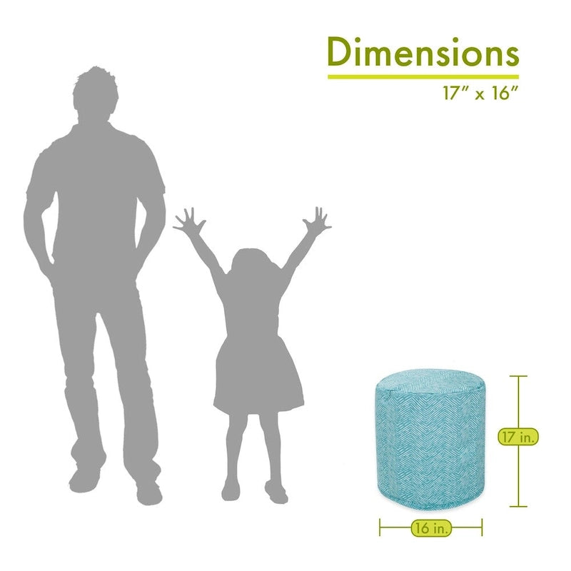 Pouf ottoman intérieur extérieur 16 L x 16 L x 17 H