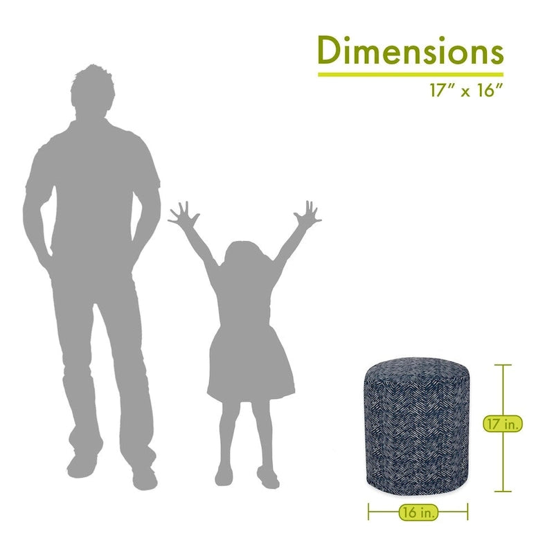 Pouf ottoman intérieur extérieur 16 L x 16 L x 17 H