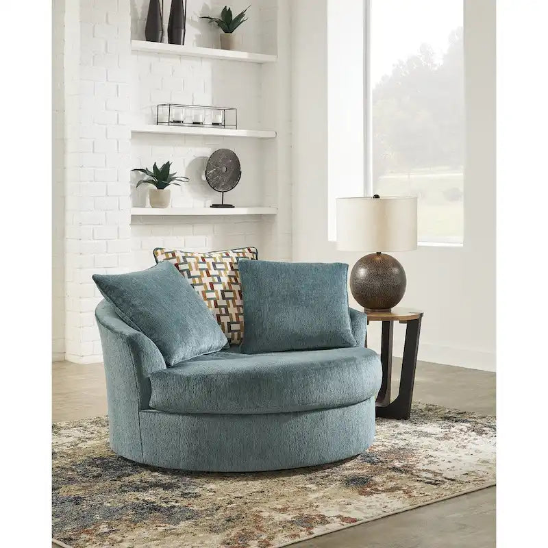 Fauteuil d'appoint pivotant surdimensionné moderne avec rotation à 360 degrés pour salon