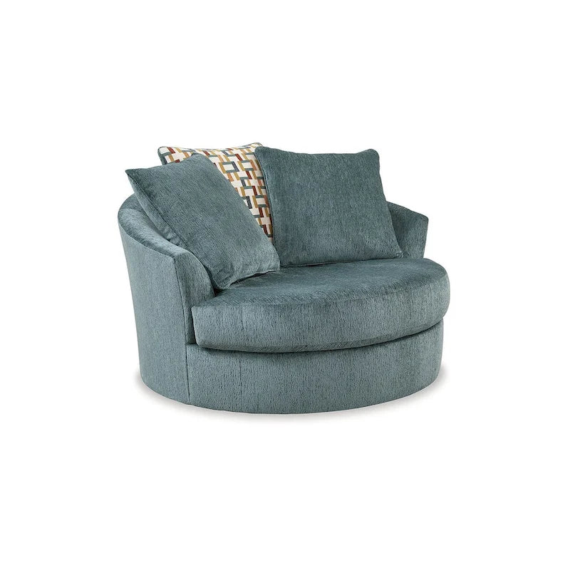 Fauteuil d'appoint pivotant surdimensionné moderne avec rotation à 360 degrés pour salon