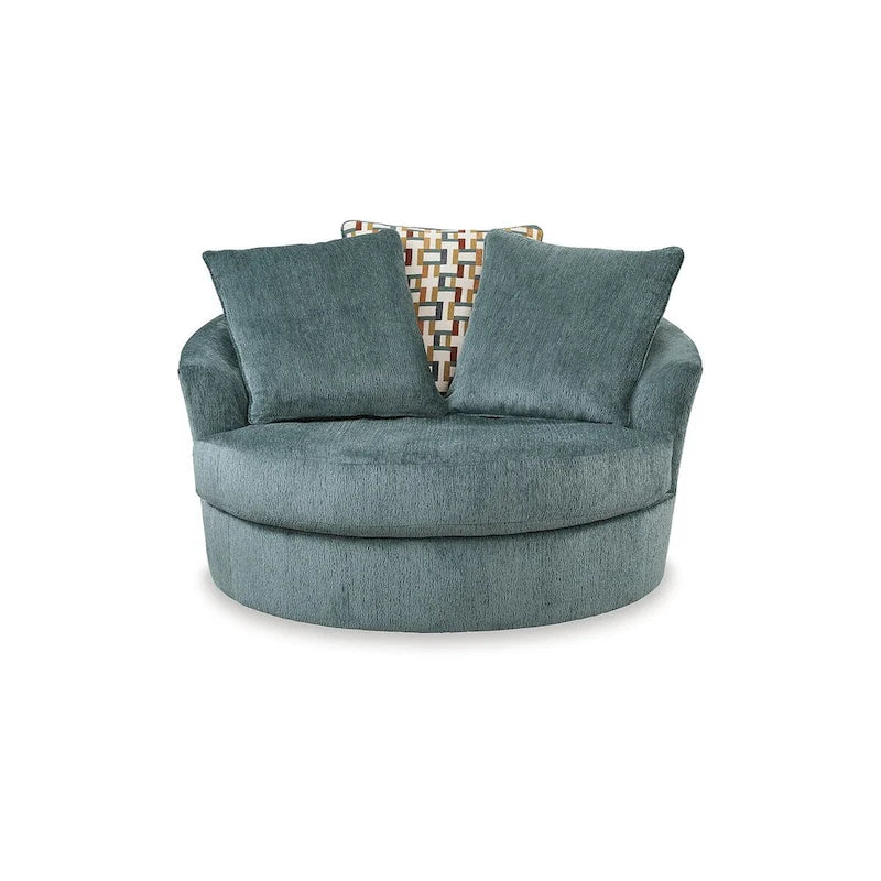 Fauteuil d'appoint pivotant surdimensionné moderne avec rotation à 360 degrés pour salon