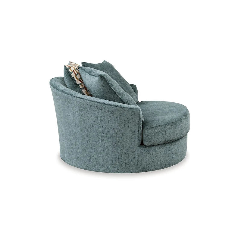 Fauteuil d'appoint pivotant surdimensionné moderne avec rotation à 360 degrés pour salon