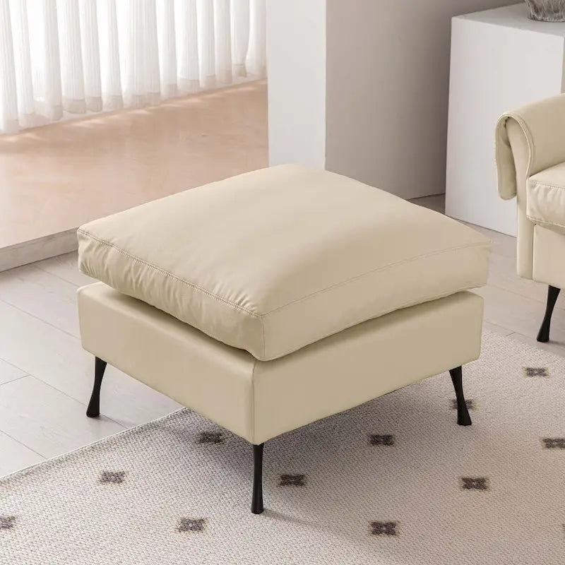 Modern Technical Leather L-Shaped Sectional Sofa for Living Room
