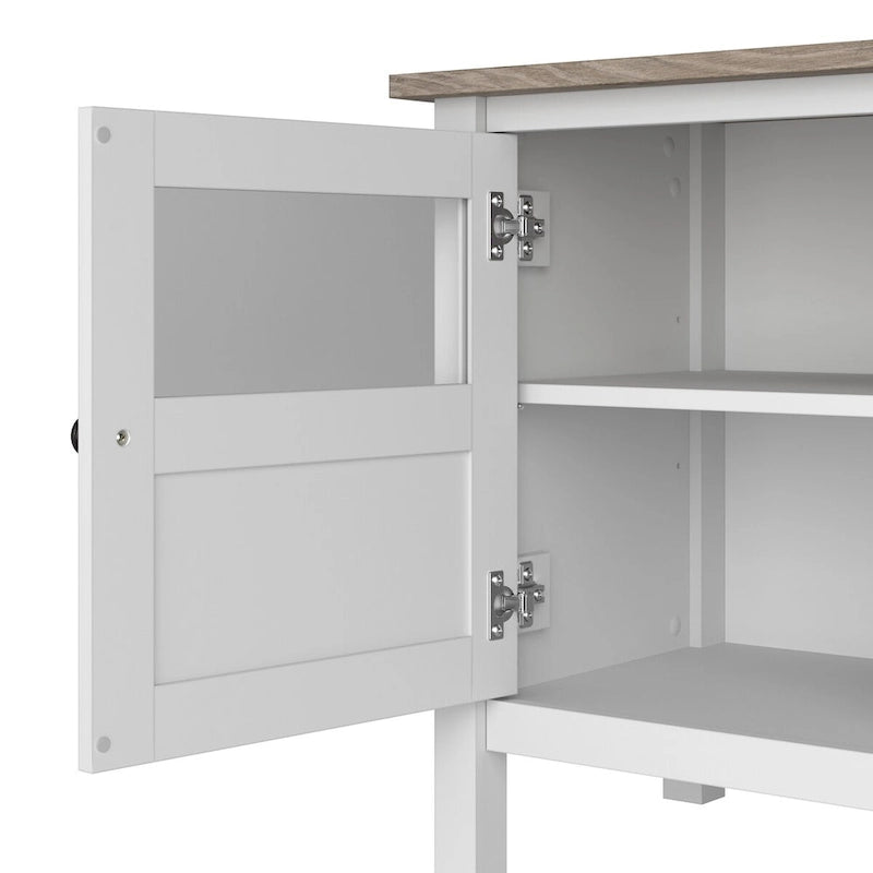 Table basse de ferme avec étagère inférieure design bicolore moderne