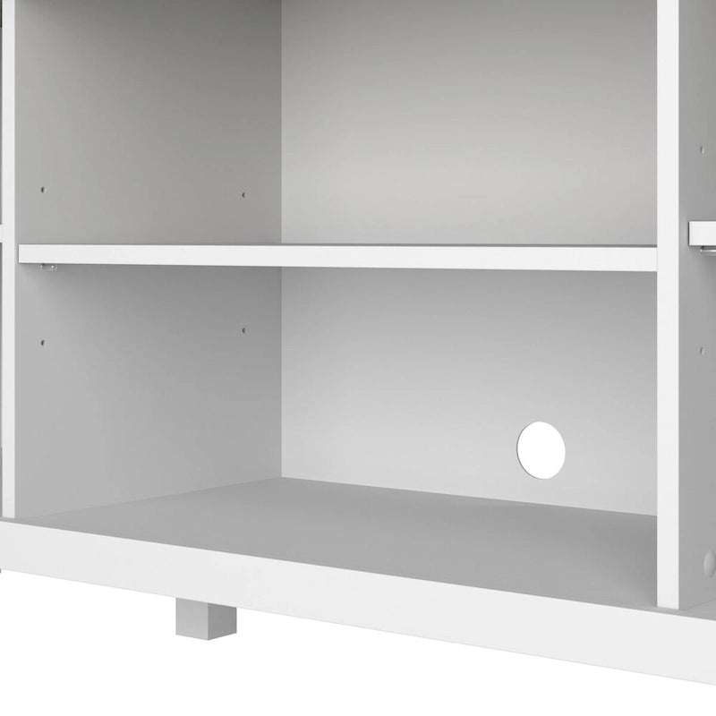 Table basse de ferme avec étagère inférieure design bicolore moderne