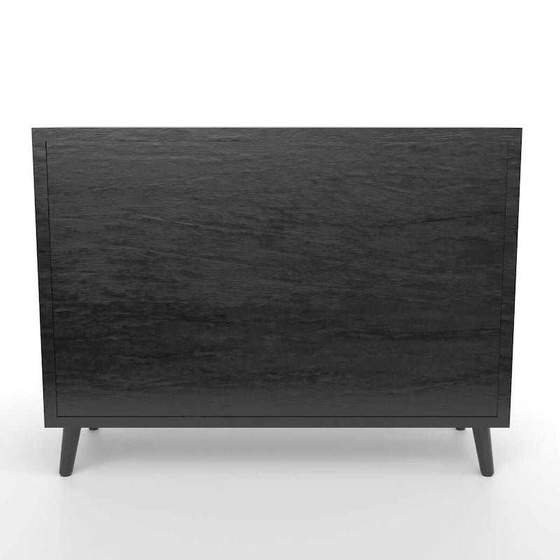 Enfilade Mid-Century Moderne à 13 Tiroirs avec Poignées en Laiton Antique
