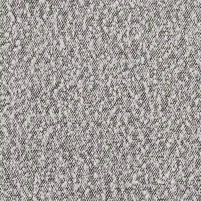 Chaise de salle à manger sans accoudoirs en tissu bouclette capitonné avec piètement en fer chromé
