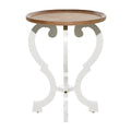 Table d'appoint ronde en bois sculpté - 25x19x19