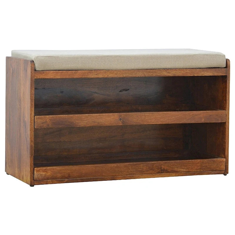 Mud Linen Pull-Out Shoe Bench