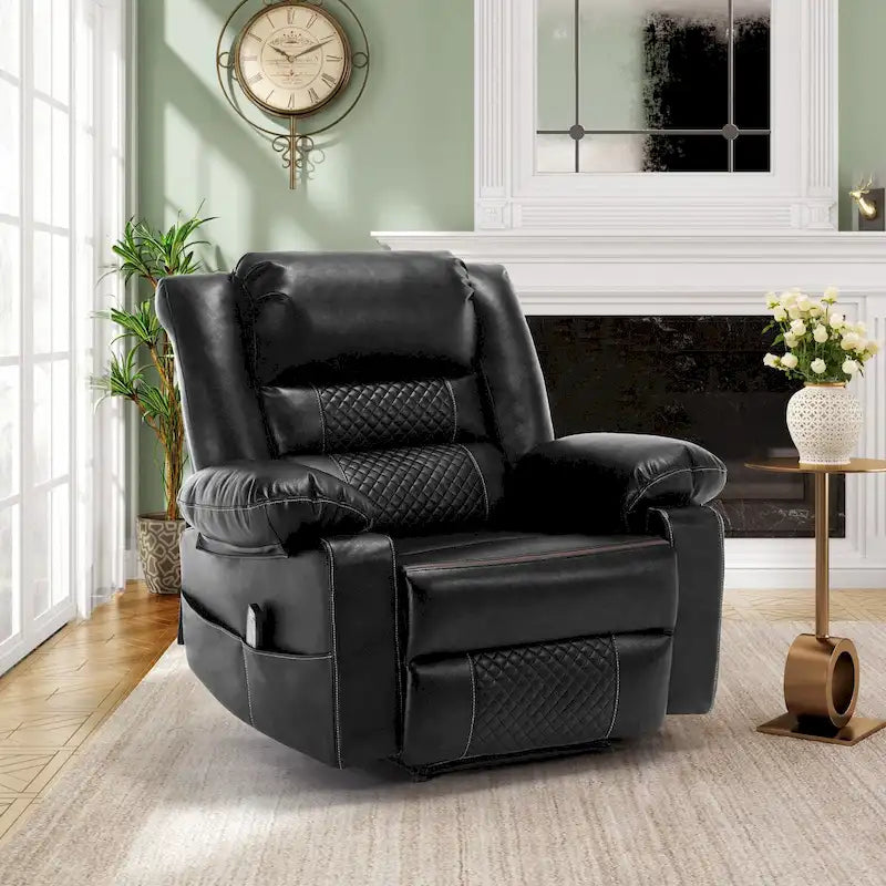 Fauteuil inclinable de massage en cuir respirant pour salon