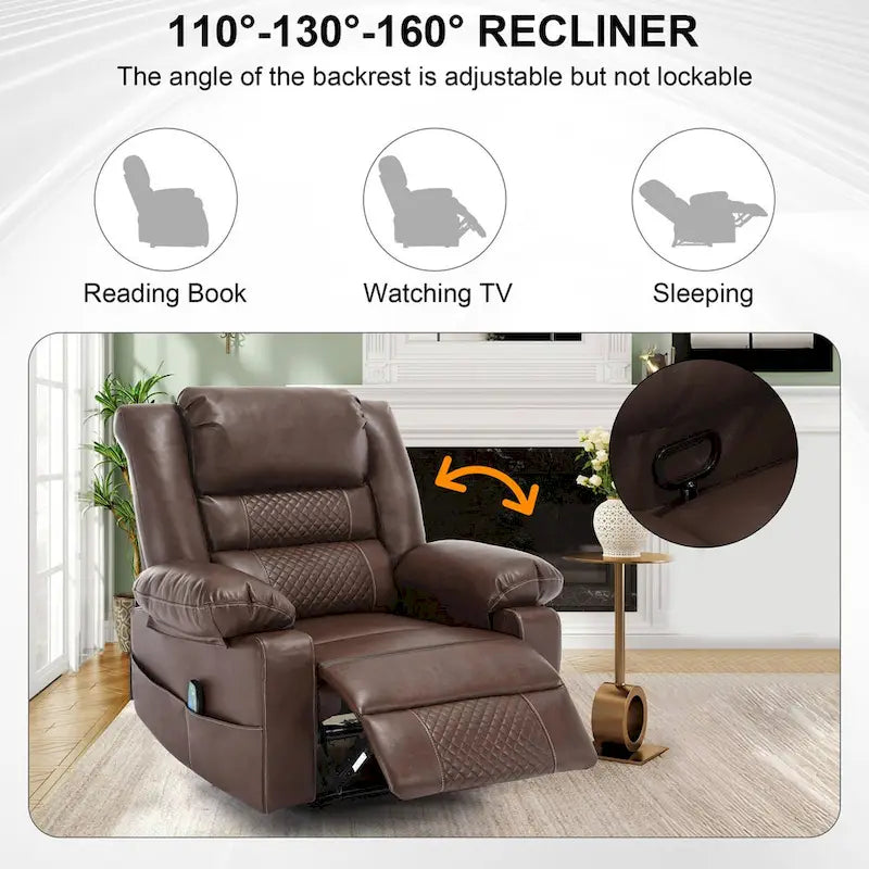 Breathable Leather Massage Recliner Chair for Living Room